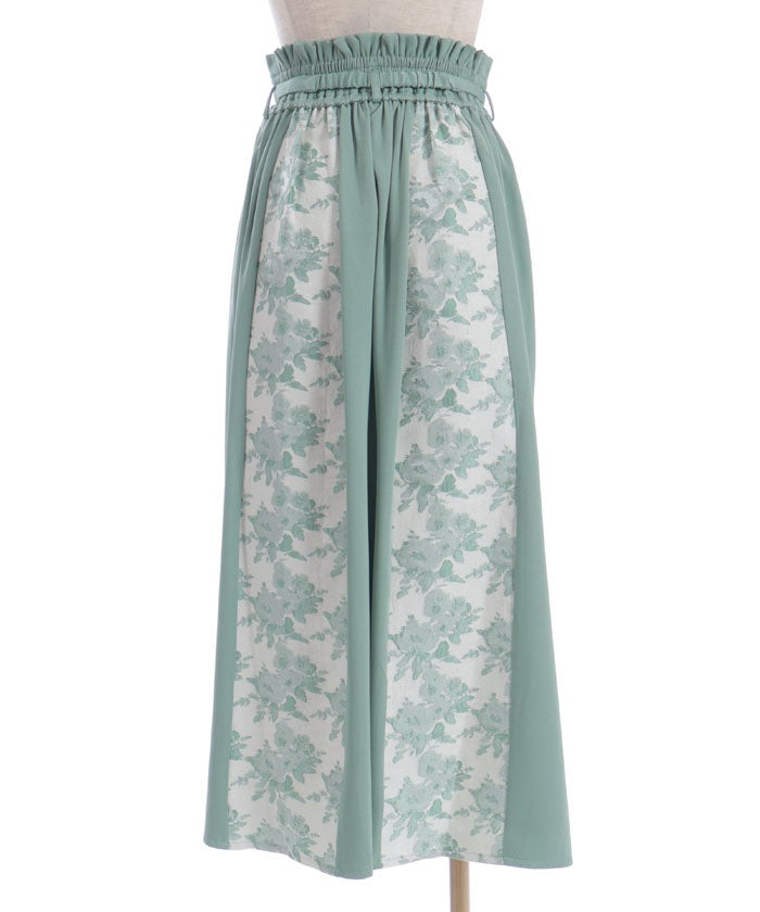 Rose Belt Jacquard Skirt