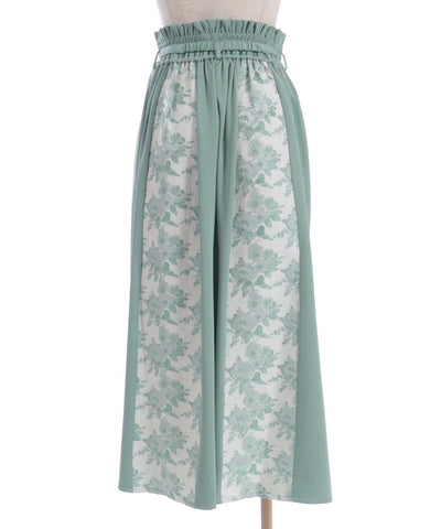 Rose Belt Jacquard Skirt