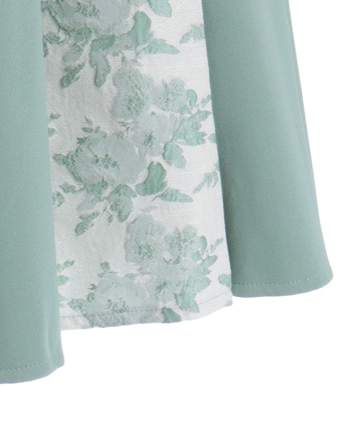 Rose Belt Jacquard Skirt