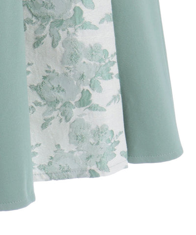 Rose Belt Jacquard Skirt