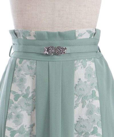 Rose Belt Jacquard Skirt