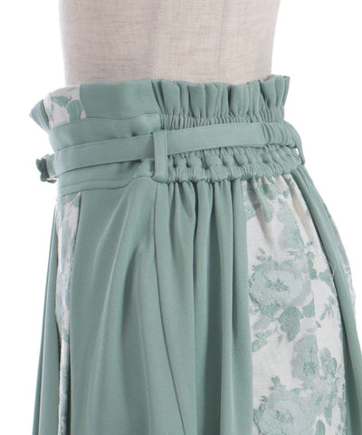 Rose Belt Jacquard Skirt