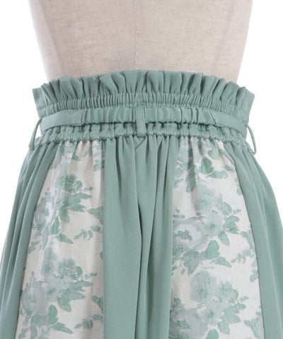 Rose Belt Jacquard Skirt