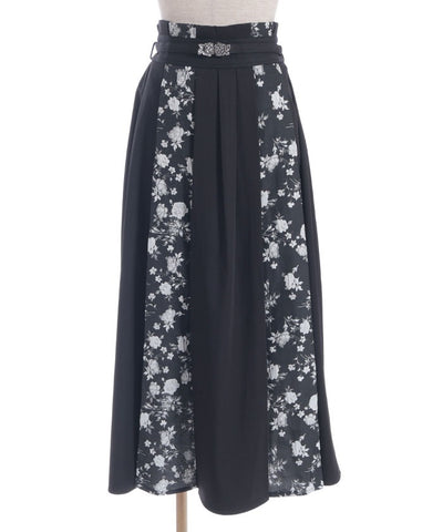 Rose Belt Jacquard Skirt