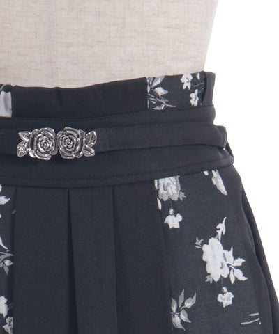 Rose Belt Jacquard Skirt