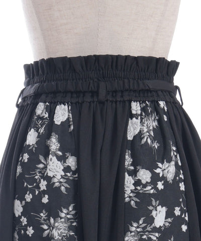 Rose Belt Jacquard Skirt