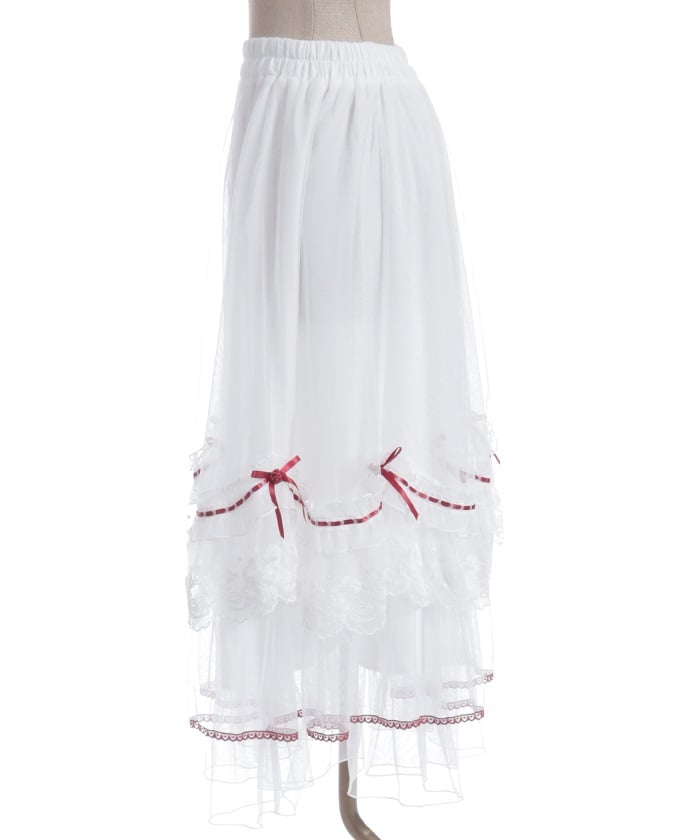 Whip Frill Tulle Skirt