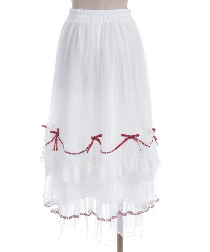 Whip Frill Tulle Skirt