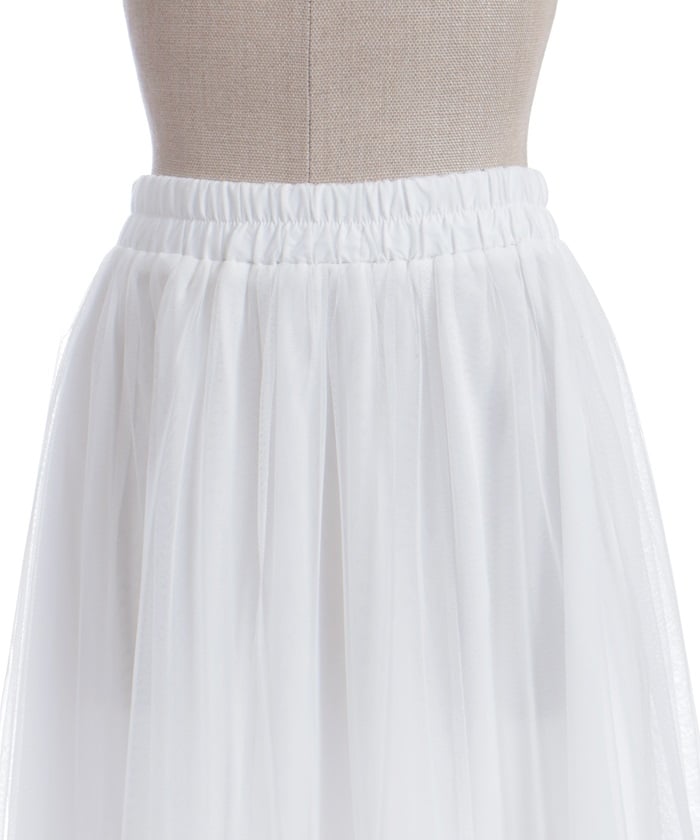 Whip Frill Tulle Skirt