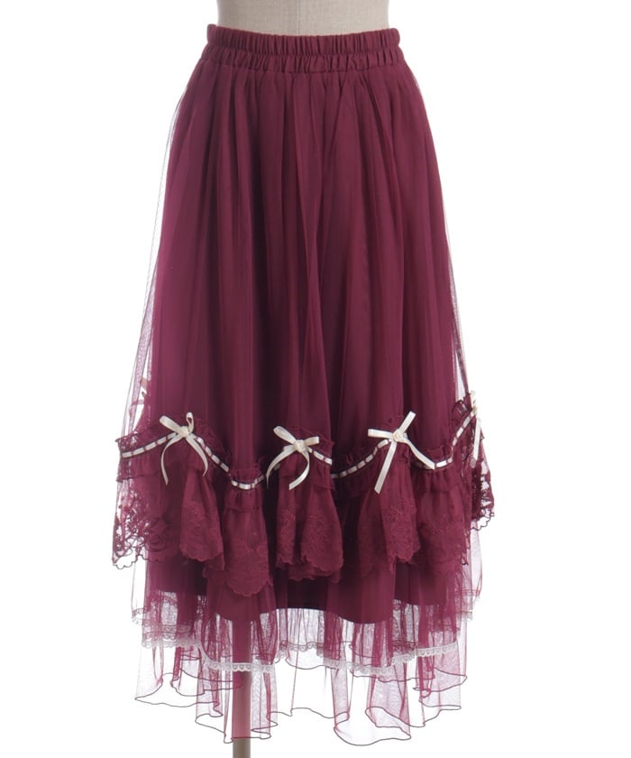Whip Frill Tulle Skirt