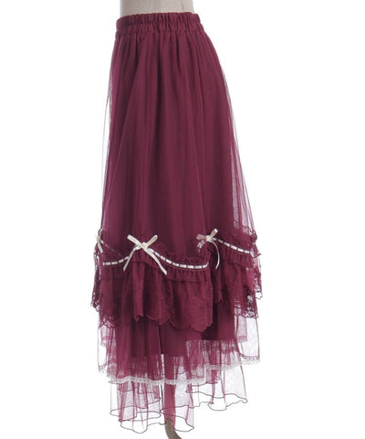 Whip Frill Tulle Skirt