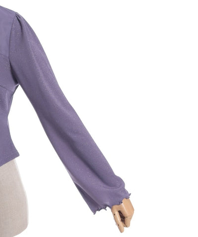 Cross Embroidery Lamé Cut Top