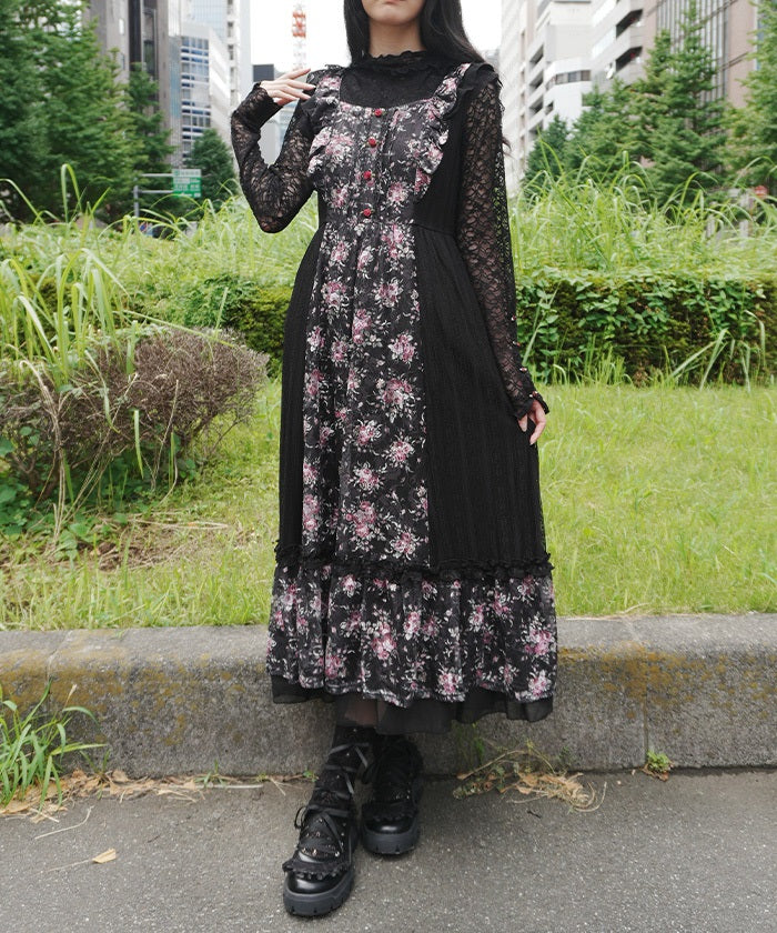 Mini Flower Lace Dress – axes femme from JAPAN