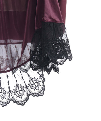 Cross Lace Frill Mini Dress