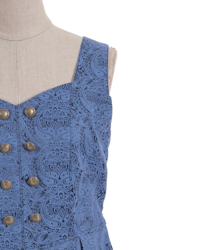 Back Frill Jacquard Dress – axes femme from JAPAN