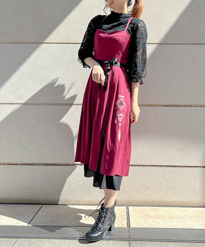 Chinese Style Embroidery Camisole Dress – axes femme from JAPAN