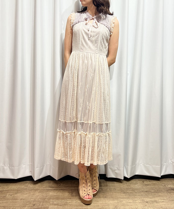 Lace Layered Sleeveless Dress