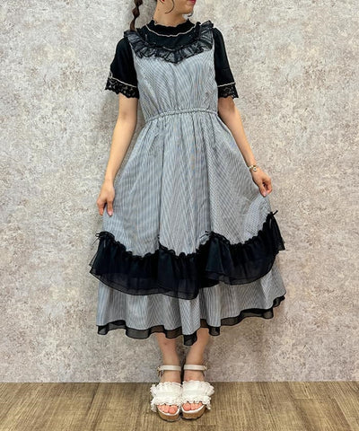 Rose Ribbon Check Dress