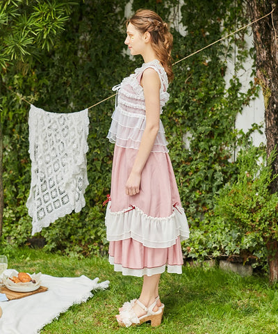 Rose Ribbon Check Dress