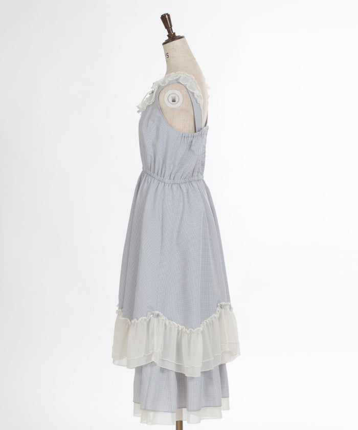 Rose Ribbon Check Dress