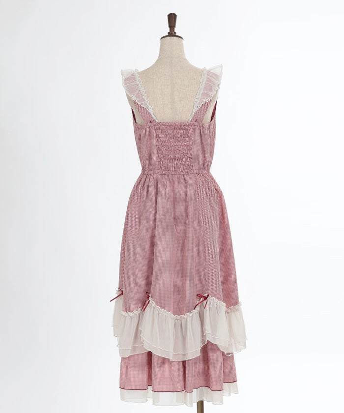 Rose Ribbon Check Dress