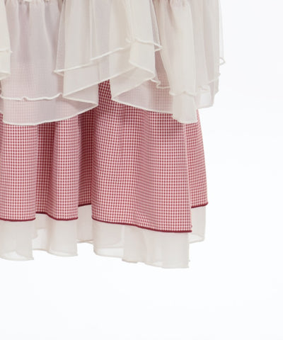 Rose Ribbon Check Dress