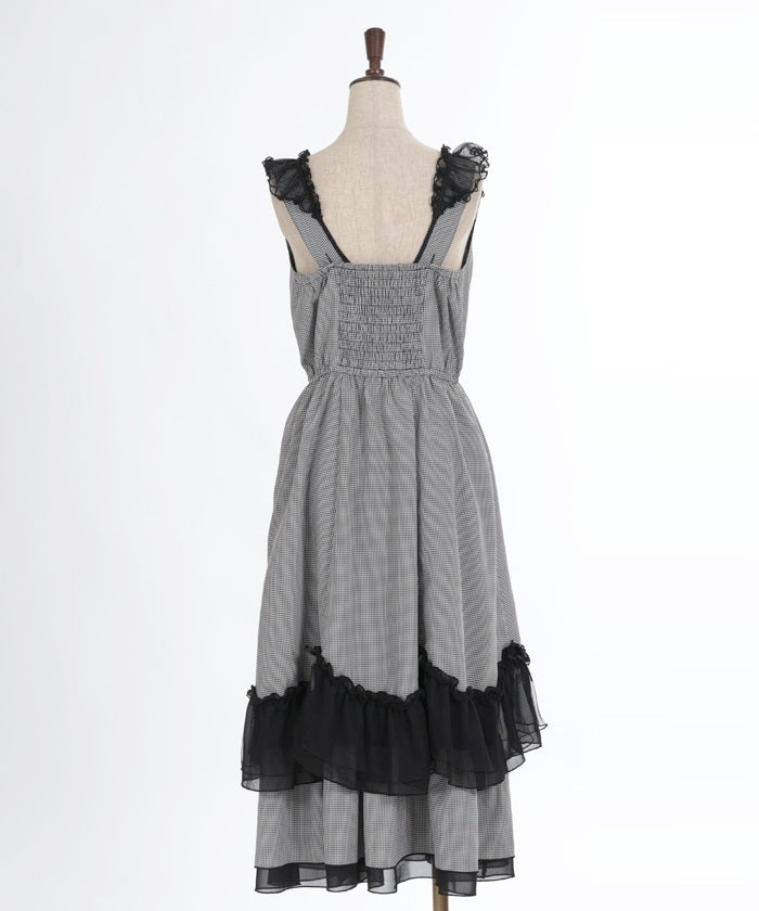 Rose Ribbon Check Dress