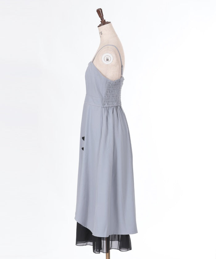 Chinese Button Bicolor Dress