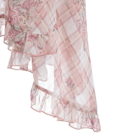 Rosy Plaid Camisole Dress