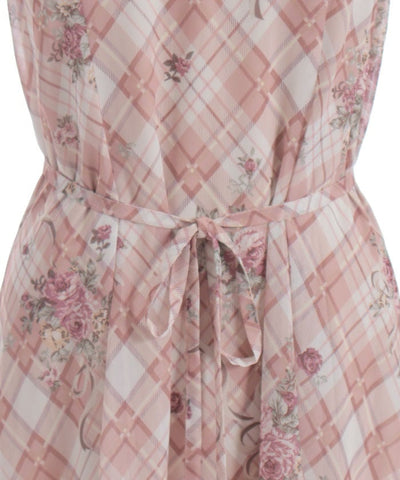 Rosy Plaid Camisole Dress