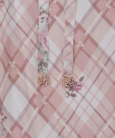 Rosy Plaid Camisole Dress