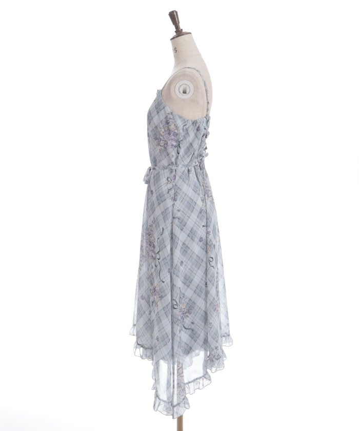 Rosy Plaid Camisole Dress