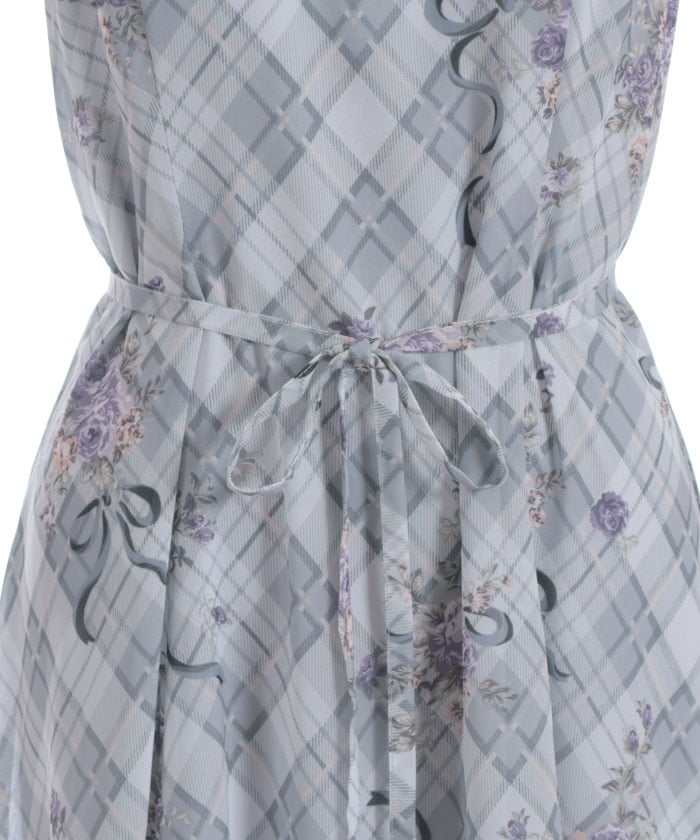 Rosy Plaid Camisole Dress