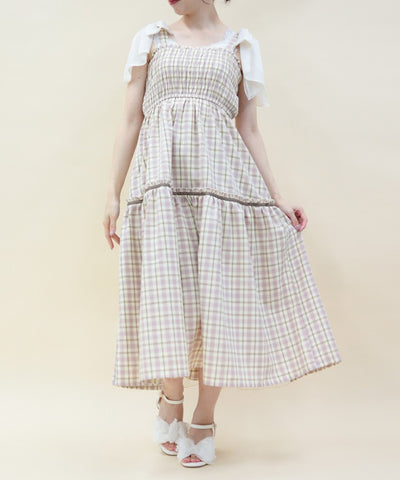 Back Frill Long Dress