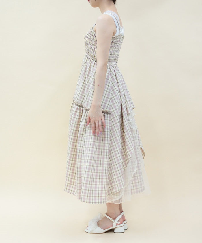 Back Frill Long Dress