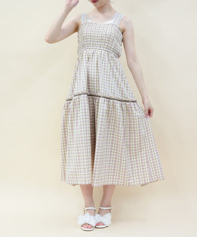 Back Frill Long Dress