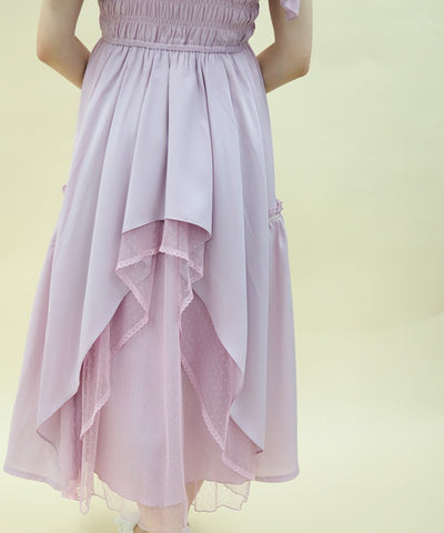 Back Frill Long Dress