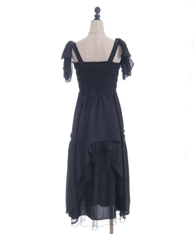 Back Frill Long Dress