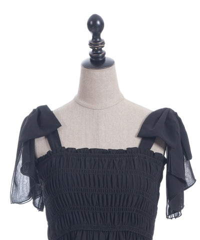 Back Frill Long Dress