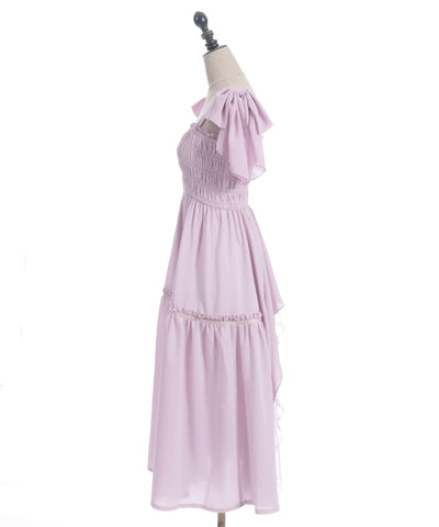 Back Frill Long Dress