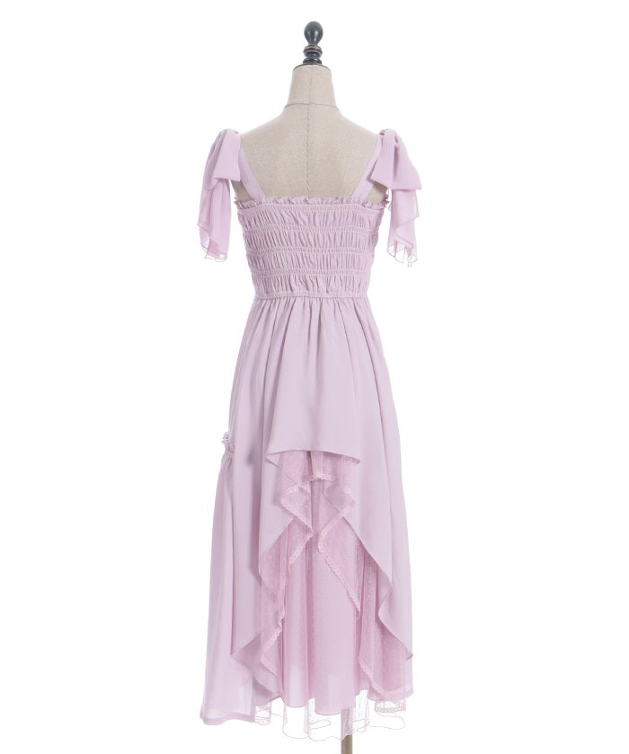 Back Frill Long Dress