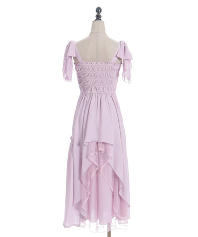 Back Frill Long Dress