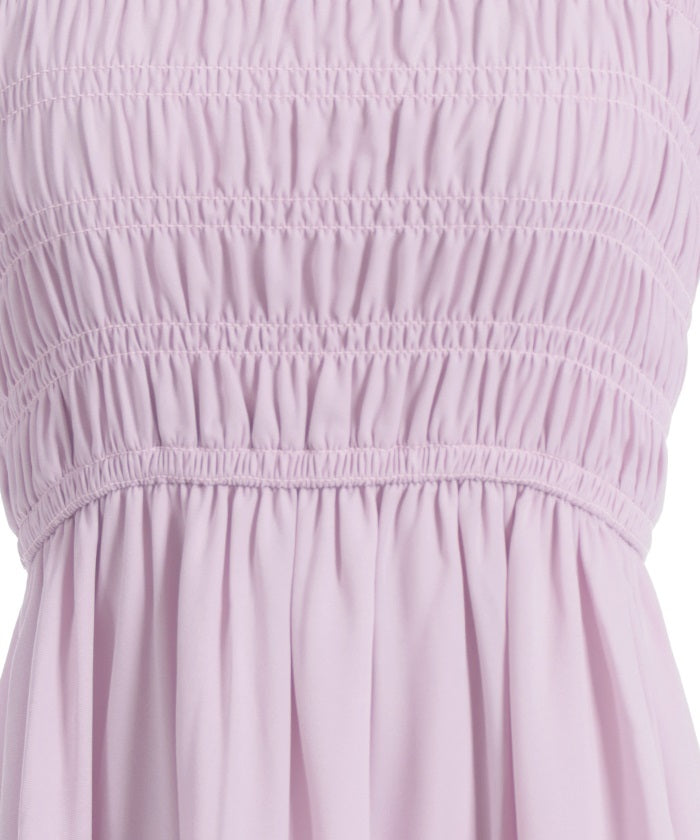 Back Frill Long Dress