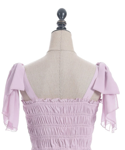 Back Frill Long Dress