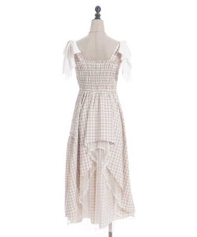 Back Frill Long Dress