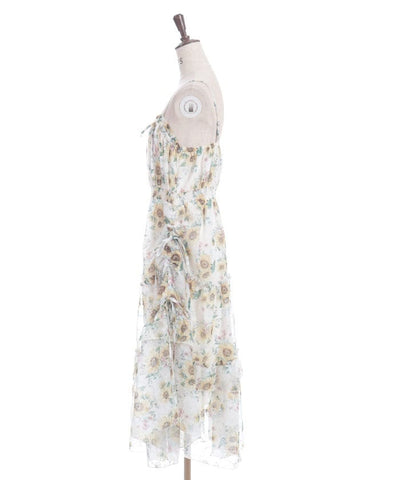 Sunflower Pattern Camisole Dress