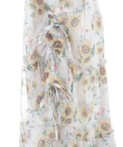 Sunflower Pattern Camisole Dress
