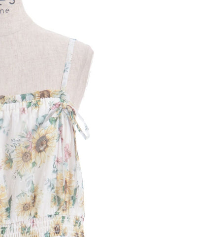 Sunflower Pattern Camisole Dress