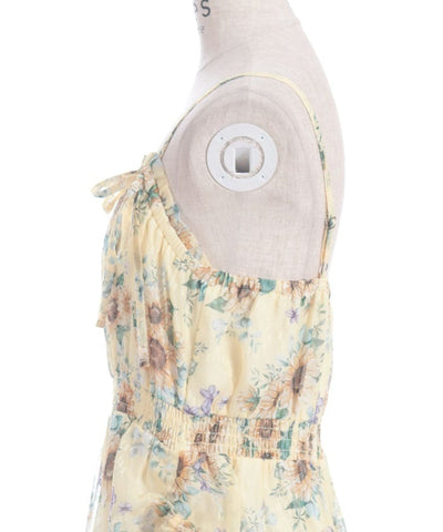 Sunflower Pattern Camisole Dress