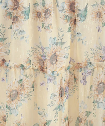Sunflower Pattern Camisole Dress